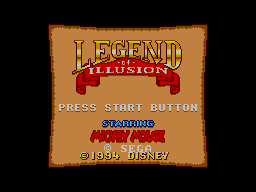 Legend of Illusion Starring Mickey Mouse (Brazil) Title Screen